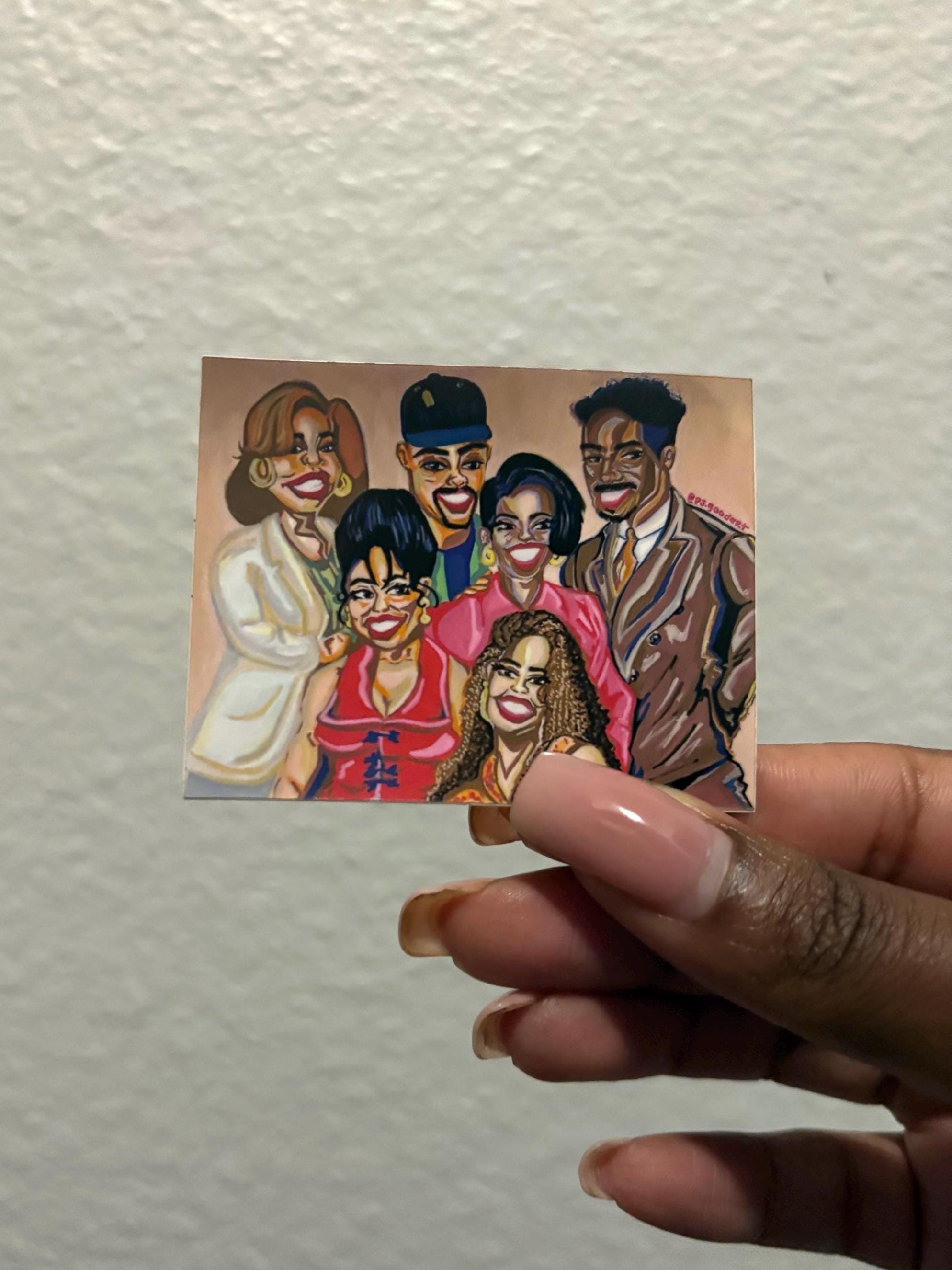 90s Themed Vinyl Sticker | Glossy Sticker Art