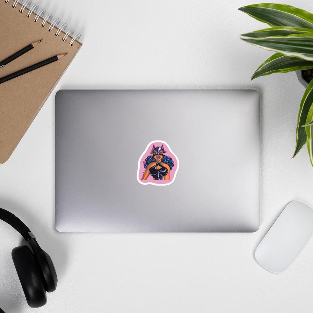 Catwoman Vinyl Sticker | Glossy, Weatherproof (2x2in)