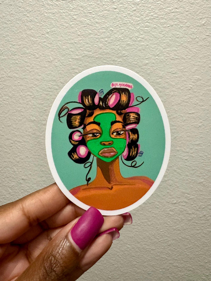 Self Care Vinyl Sticker | Glossy, Weatherproof (3x3in)
