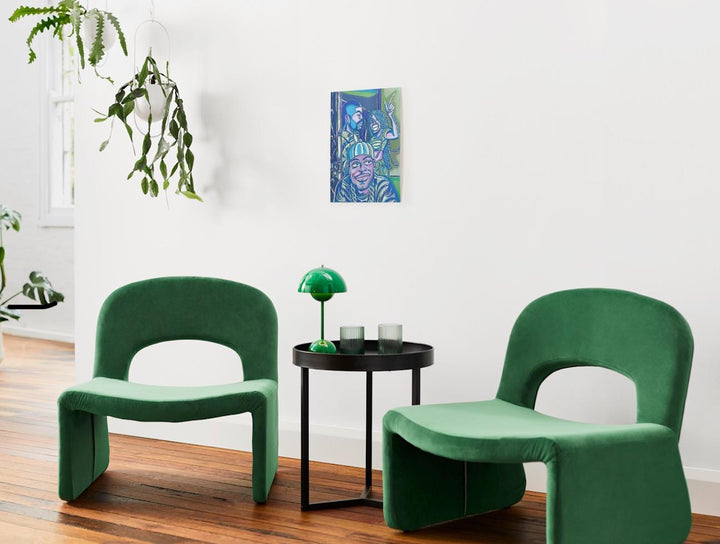 12x16” Wall Poster Art | “Who Is That Bih?” | Blue and Green Artwork