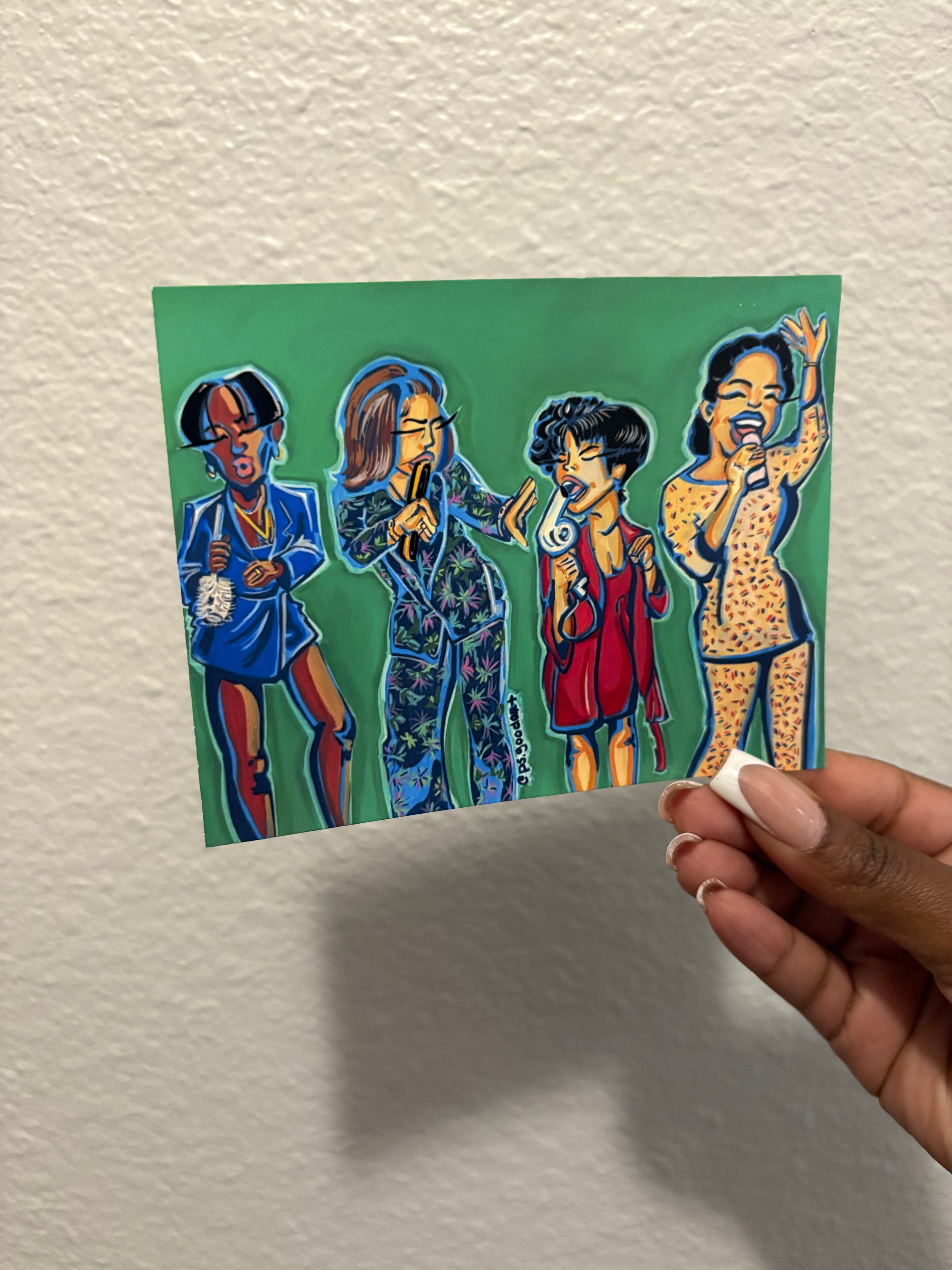 Living Single Bathroom Art | 90s ' Themed Mini Print| Glossy Print 4x6”