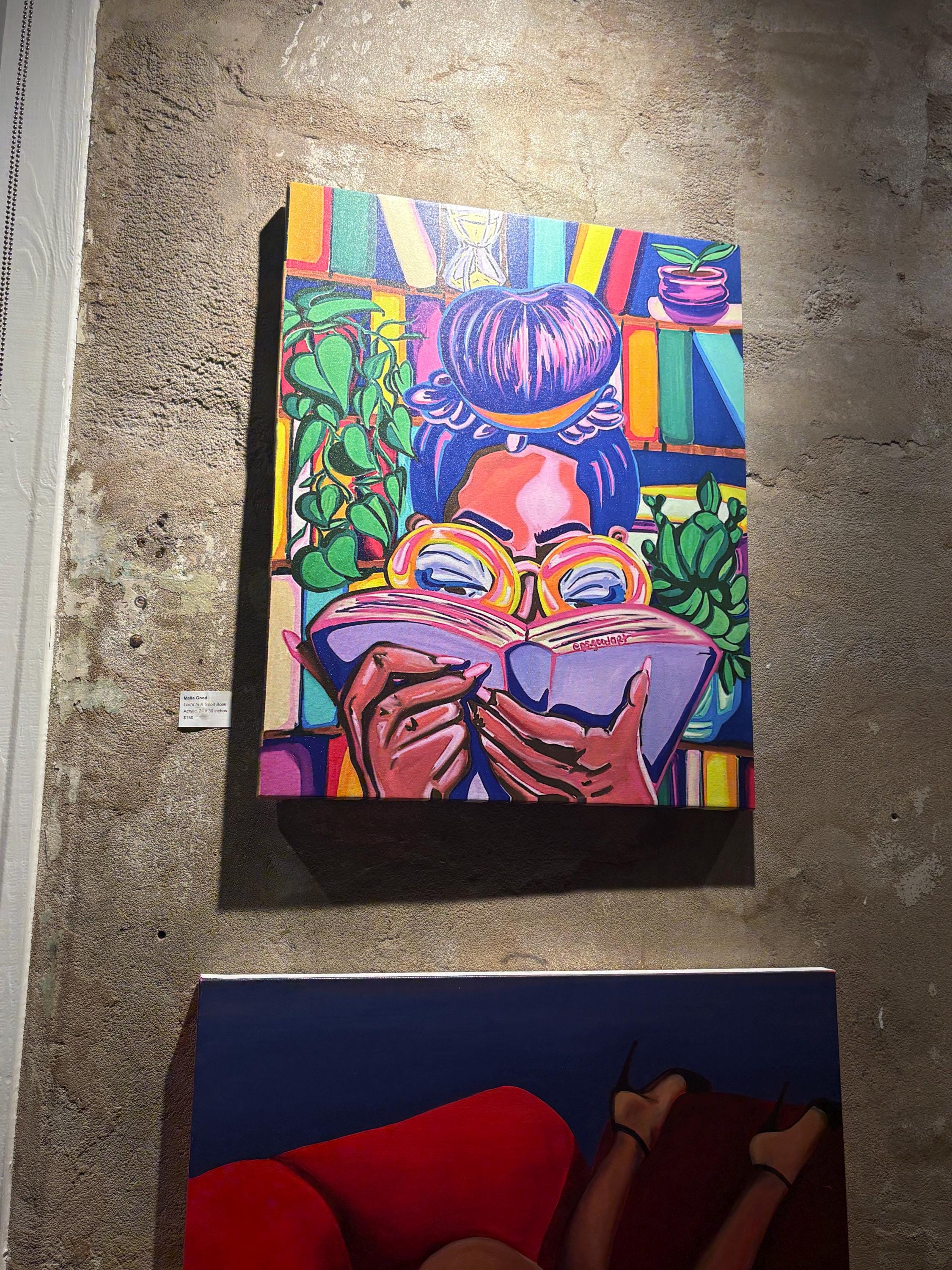 “Loc’d In A Good Book” 18x24 Canvas