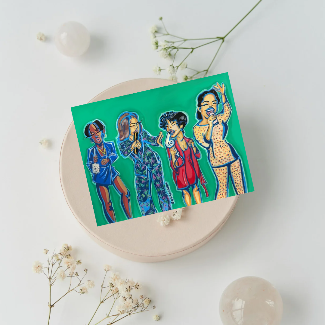Living Single Bathroom Art | 90s ' Themed Mini Print| Glossy Print 4x6”