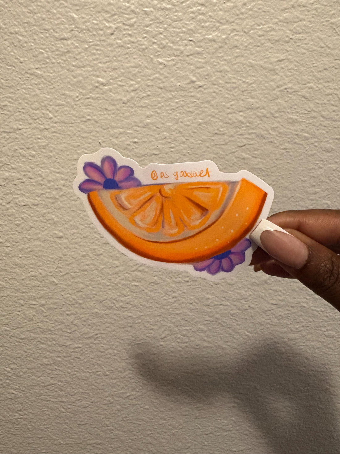 Orange Slice Vinyl Sticker | Glossy Fruit Stickers