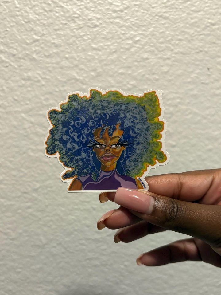 Natural Hair Vinyl Sticker | Afro Beauty Glossy (3x3in.)