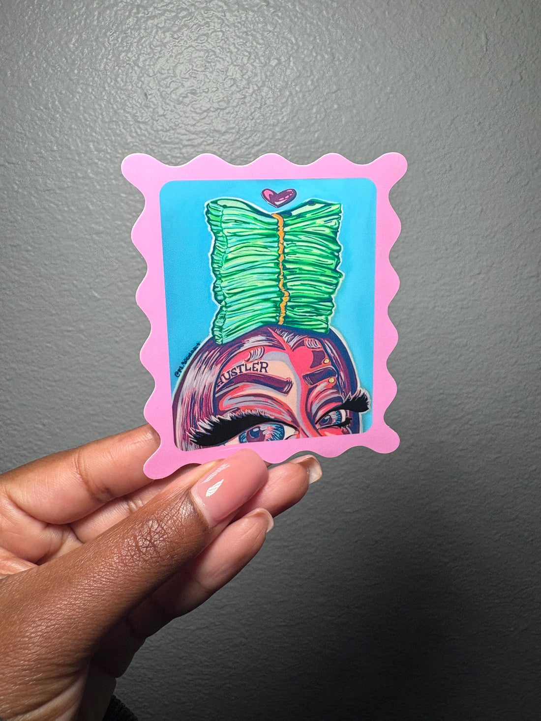 Stack of Money Vinyl Sticker | “Racks On Me” Glossy (3x3in)