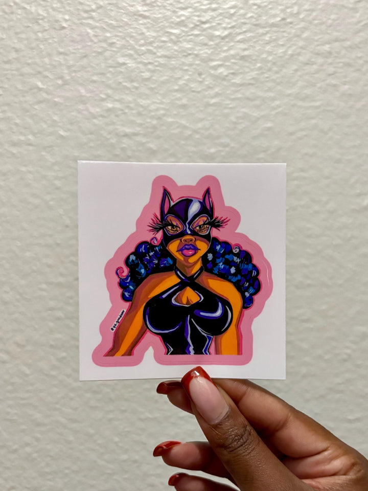 Catwoman Vinyl Sticker | Glossy, Weatherproof (2x2in)